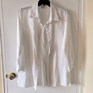 COPY - Lady Diplomat Semi-Sheer white top/tunic